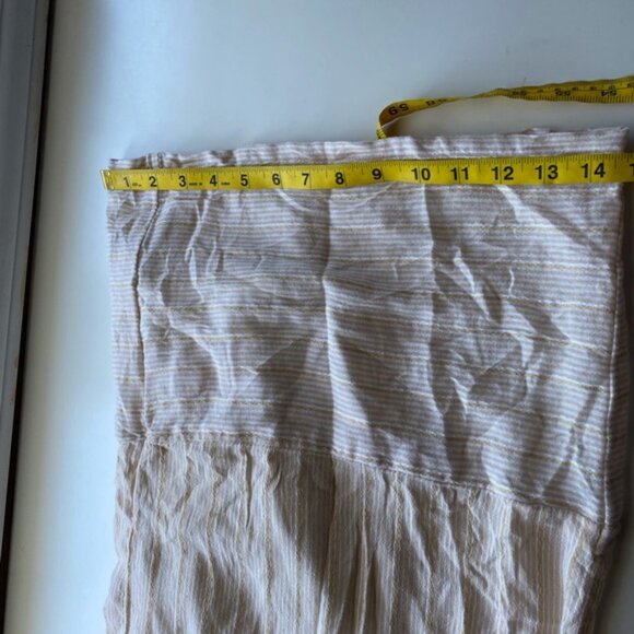 American Eagle 2022 Smocked Wide Leg Pant Woman Medium Stripped Cotton Festival - Picture 15 of 16